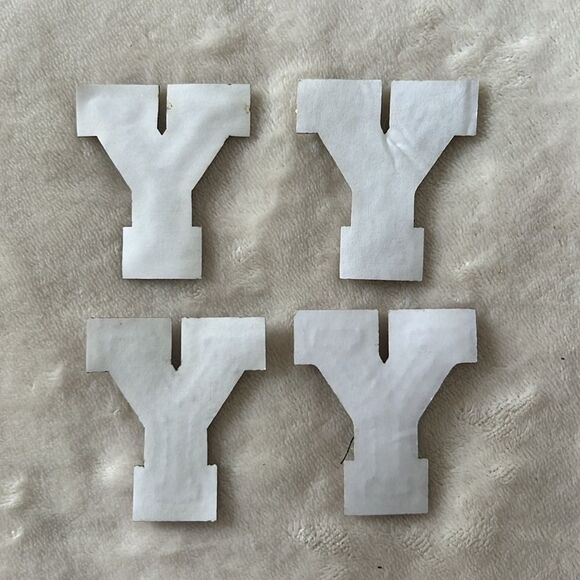 Y Initial Self-Adhesive Monogram Letters, Set of 4 - Picture 2 of 2